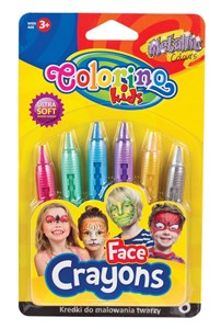 Picture of Kredki do malowania twarzy Colorino Kids Metallic 6 kolorów
