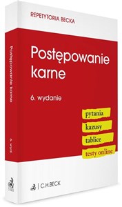 Obrazek Postępowanie karne. Pytania. Kazusy. Tablice. Testy online