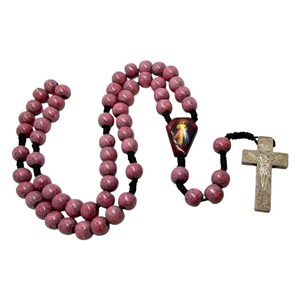 Obrazek Różaniec drewniany róż