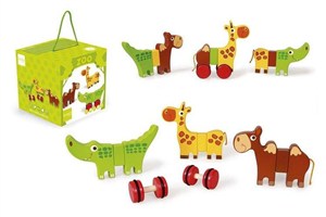 Obrazek Magnetyczne drewniane zwierzątka Safari Scratch