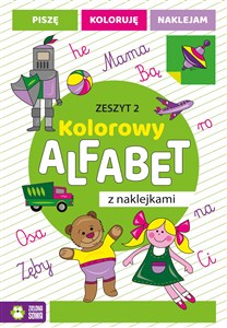 Picture of Kolorowy alfabet z naklejkami Zeszyt 2