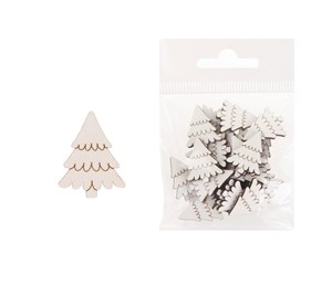 Obrazek Dekoracja drewniana 24szt Drzewko