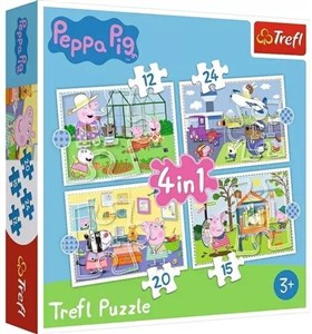 Obrazek Puzzle 4w1 Wspomnienia z wakacji Peppa Pig