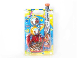 Obrazek Kij bejsbolowy miękki 42cm + akcesoria