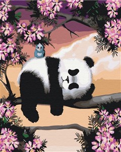 Obrazek Malowanie po numerach Śpiąca panda 40x50cm