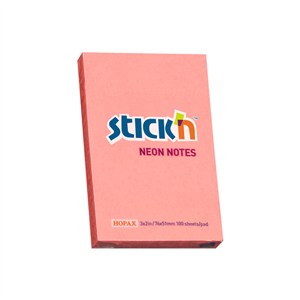 Obrazek Notes samoprzylepny 76x51 mm różowy neon 100 kartek