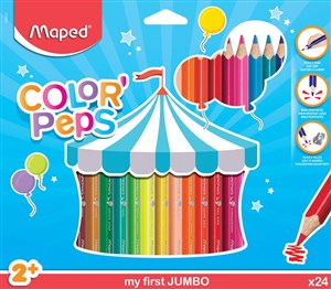 Obrazek Kredki jumbo Maped colorpeps early age trójkątne 24 kolory