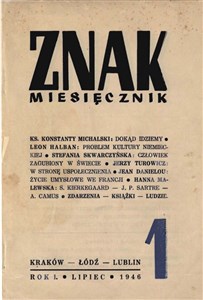 Picture of Miesięcznik "Znak"Reprint nr 1 z 1946 roku