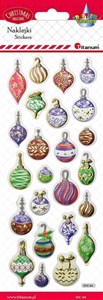 Obrazek Naklejki wypukłe bombki 24szt.