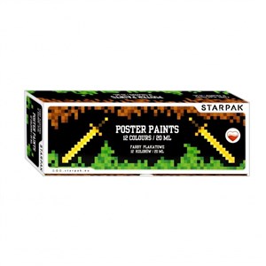 Picture of Farby plakatowe 12 kolorów 20ml Pixel game