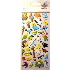 Obrazek Naklejki wypukłe ptaki 38szt