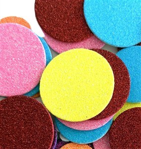 Picture of Naklejki z pianki kółka brokatowe