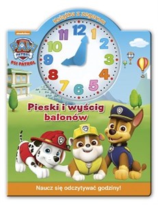 Obrazek Psi Patrol Książka z zegarem Pieski i wyścig balonów