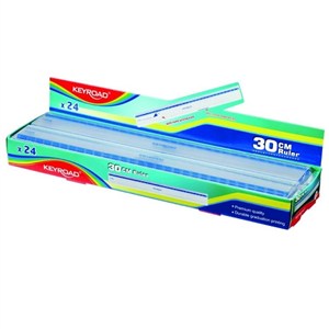 Obrazek Linijka 30cm plastikowa transparentna (24szt)