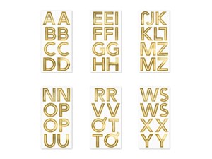 Picture of Naklejki Alfabet złoty 4cm 6szt