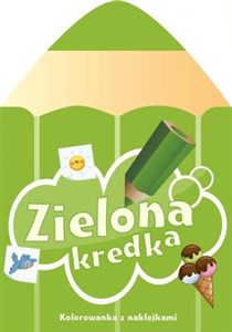 Obrazek Zielona kredka Kolorowanka z naklejkami