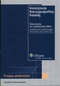 Picture of Konstytucja Rzeczypospolitej Polskiej Stam prawny: 1.10.2006