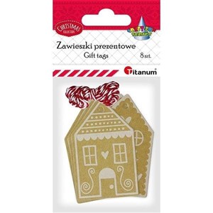 Obrazek Zawieszki prezentowe piernikowe domki 8szt