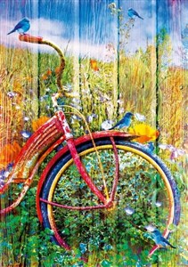 Picture of Puzzle 1000 Czerwony rower z ptakami