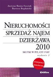 Obrazek Nieruchomości Sprzedaż najem dzierżawa 2010 Skutki w PIT CIT i VAT