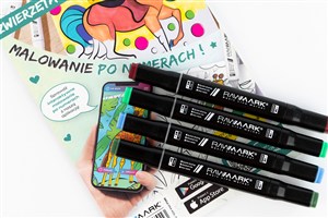 Picture of Promarkery alkoholowe Rawmark Basic UNIVERSA 36 kolorów  + kolorowanka AR Rawmark 5połączona z aplikacją na telefon