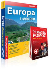 Picture of Europa atlas samochodowy 1:800 000 + Pierwsza pomoc - krok po kroku - ilustrowana instrukcja