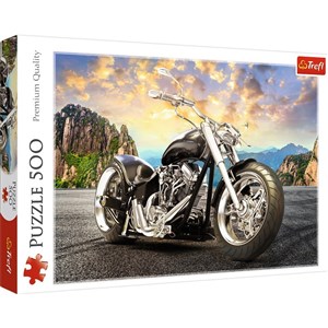 Picture of Puzzle 500 Czarny motocykl 37384