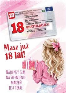 Obrazek Karnet urodziny 18