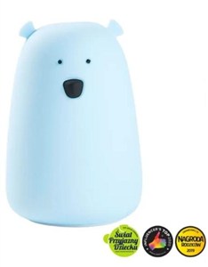 Picture of Miś duży lampka silikonowa niebieska