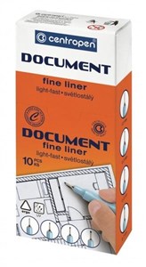 Obrazek Cienkopis Document 0,7mm czarny (10szt)
