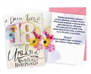 Picture of Karnet B6 Urodziny 18