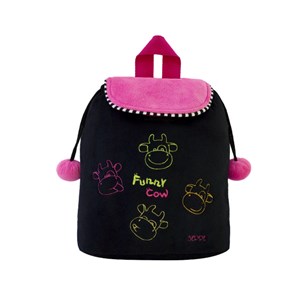 Obrazek Plecak krówka funny black różowy 11489