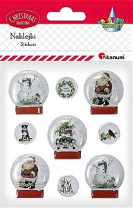 Obrazek Naklejki 3D kule śnieżne 9szt