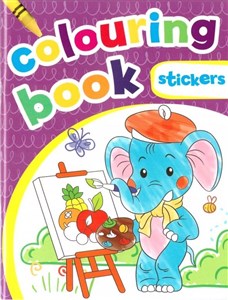 Picture of Colouring book z naklejkami. Fioletowa