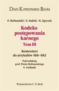 Picture of Kodeks postępowania karnego Tom 3 Komentarz do artykułów 468-682