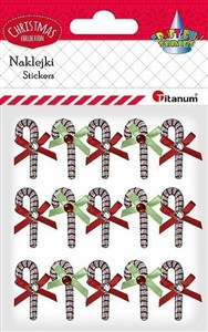 Obrazek Naklejki wypukłe laski cukrowe 12x30mm 15szt.