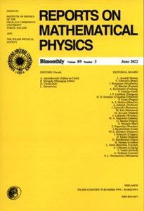 Obrazek Reports on Mathematical Physics 89/3 2022