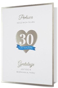 Obrazek Karnet B6 Rocznica ślubu Perłowa HM200-2529