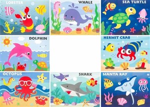 Picture of Mozaika piankowa morska 8szt