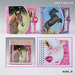 Obrazek NOTESIK Z DŁUGOPISEM HORSES DREAMS FIOLETOWY 6104H