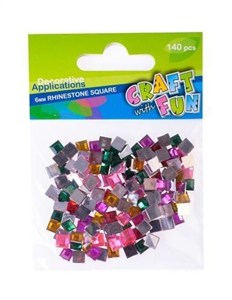 Obrazek Ozdoba dekoracyjna kryształki kwadraty