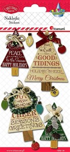 Obrazek Naklejki papierowe 3D choinki