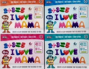 Obrazek Masa plastyczna literki, cyferki MIX