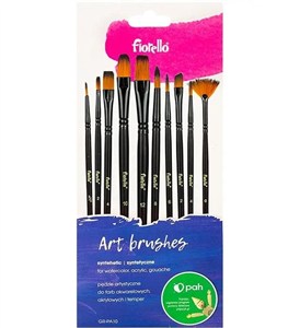 Obrazek Pędzle artystyczne nylonowe, 10 szt