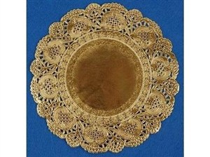 Obrazek Serwetki papierowe 11cm złote 5szt