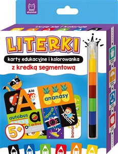 Picture of Literki Karty edukacyjne i kolorowanka z kredką segmentową