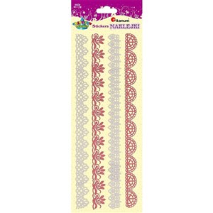 Obrazek Naklejki koronka brokatowe mix 4szt