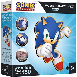 Obrazek Puzzle drewniane Sprytny Sonic 50