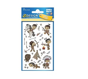 Obrazek Naklejki papierowe błyszczące - Indianie