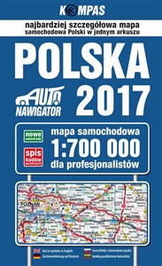 Obrazek Polska 2017 Mapa samochodowa dla profesjonalistów 1:700 000